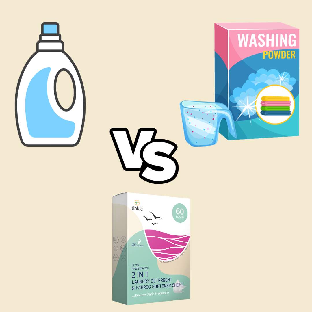 Detergent Sheets vs. Liquid vs. Washing Powder Which wins the laundry