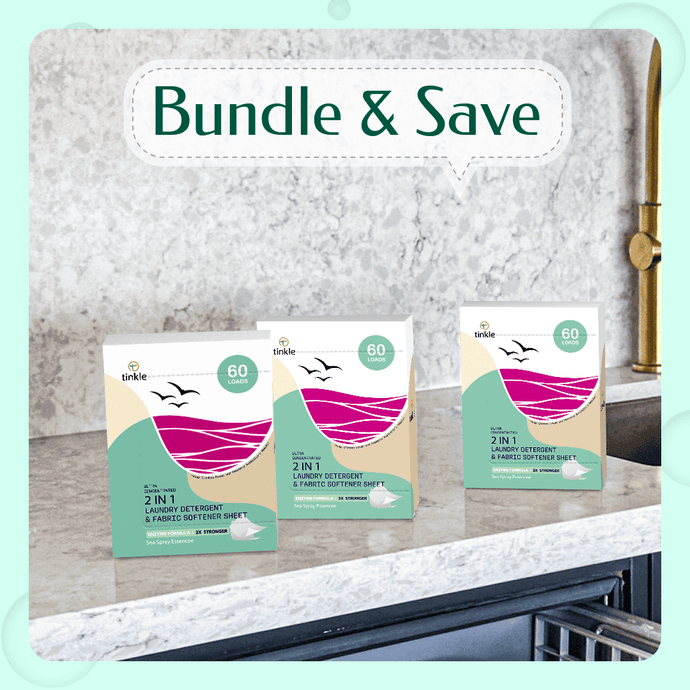 Tinkle BUNDLE 2 in 1 Laundry + Softener Sheets