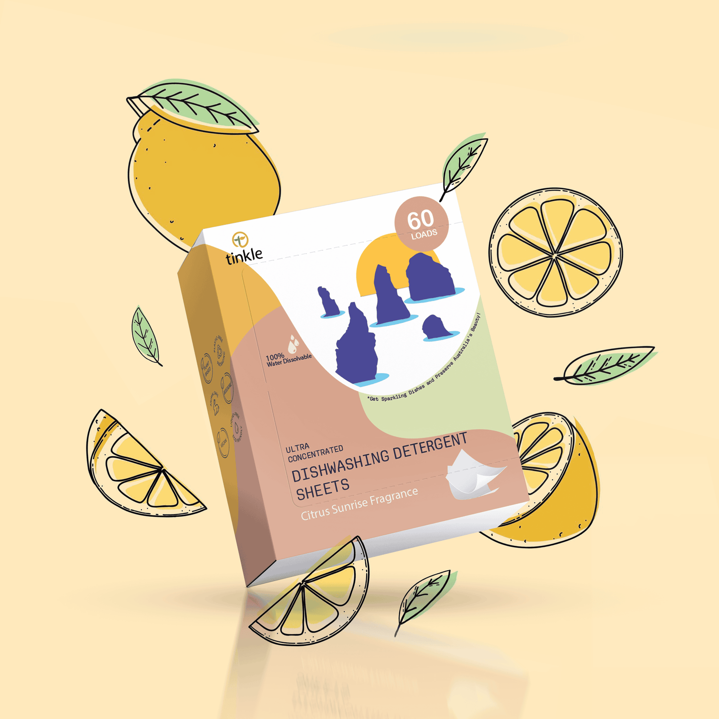 π$39 for 4 months Supply - Tinkle Dishwasher Sheets