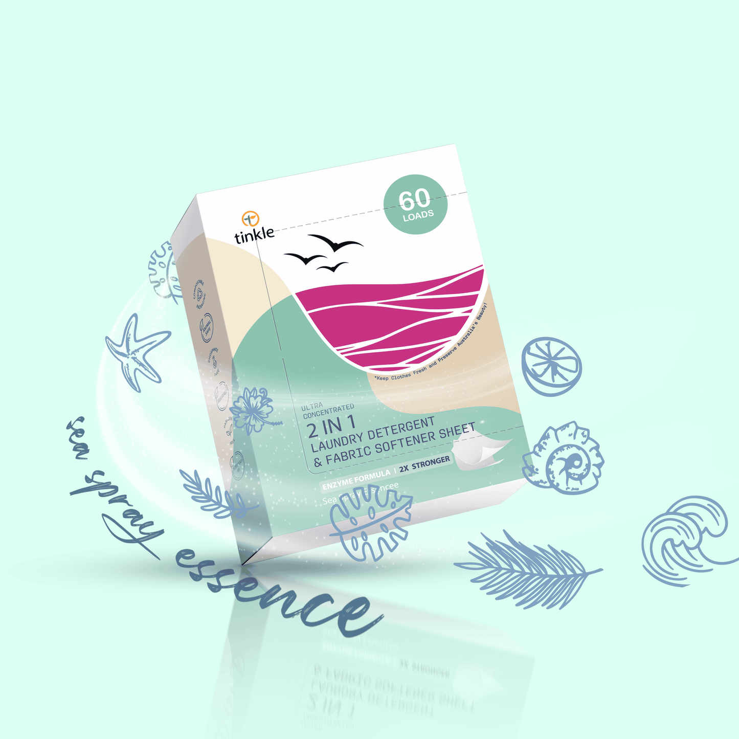 🎈$39 for 4 months Supply - Tinkle 2 in 1 Laundry + Softener Sheets