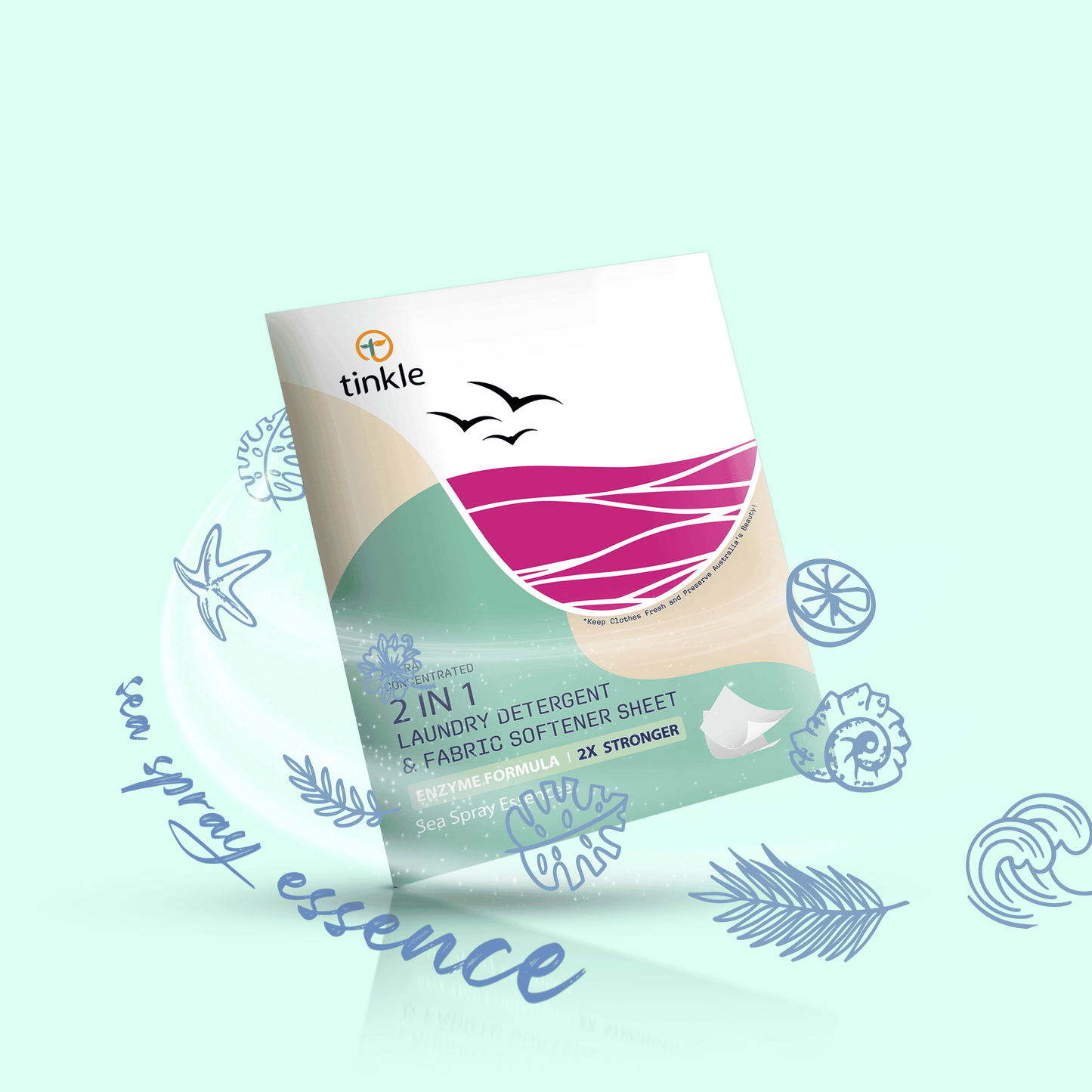 FREE SAMPLE - Tinkle 2 in 1 Laundry + Fabric Softener Sheets