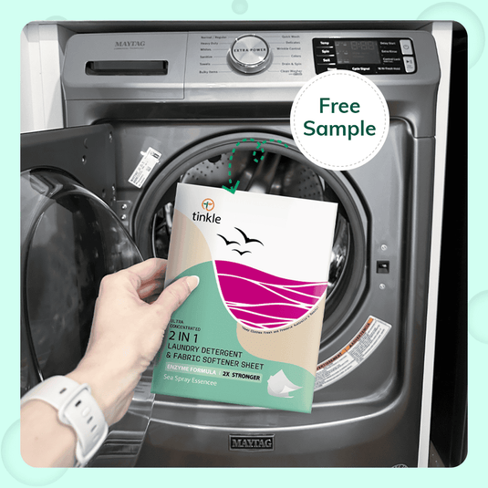 FREE SAMPLE - Tinkle 2 in 1 Laundry + Fabric Softener Sheets