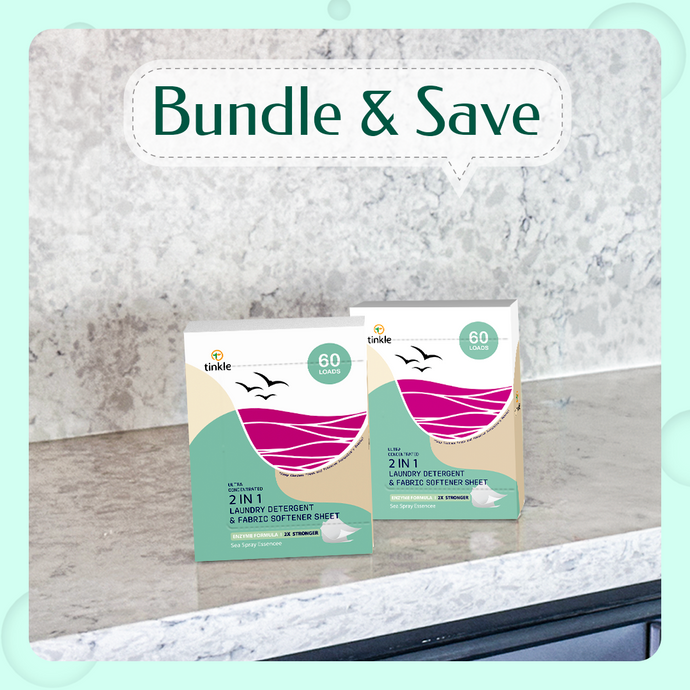 🎈$39 for 4 months Supply -  Tinkle 2 in 1 Laundry + Softener Sheets